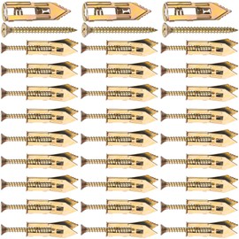 Alpinleux 60 Pcs Self-Drilling Anchors with Screws Kit, Upgraded Drywall Anchors for Heavy Duty, Metal Screw Anchors Set, Easy to Install Without Drilling or Punching Holes in Wall (0.47"x1.76")