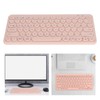 Wireless Keyboard 78 Keys Round Keycaps Slim Compact Retro Quiet