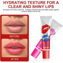 Labial Tinta Indeleble Larga Duración Peel Off Lip Gloss - Magic Color Máscara Tint Long Lasting impermeable Lip Gloss, larga duración, resistente al agua, con brillo de labios