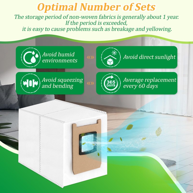 4Pcs for Eufy E25 Omni/E28 Omni Dust Bags Replacement Compatible