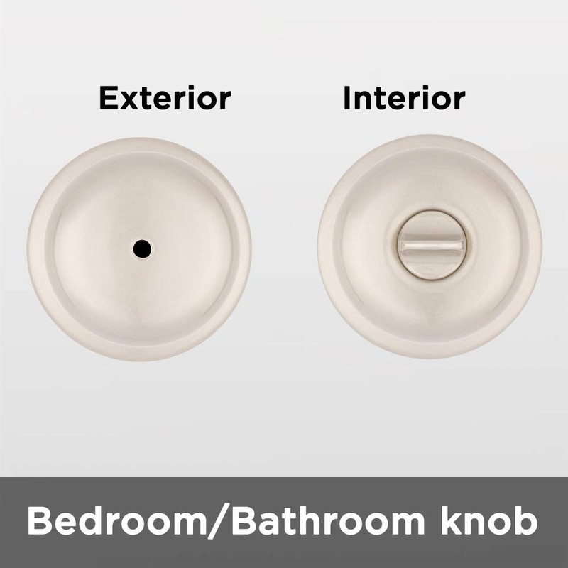 Kwikset Juno Interior Privacy Door Knob with Lock, Door Handle