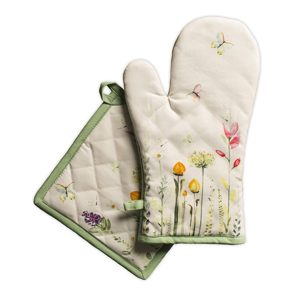 Maison d' Hermine Spring/Summer Set with Oven Gloves and Pot Holder