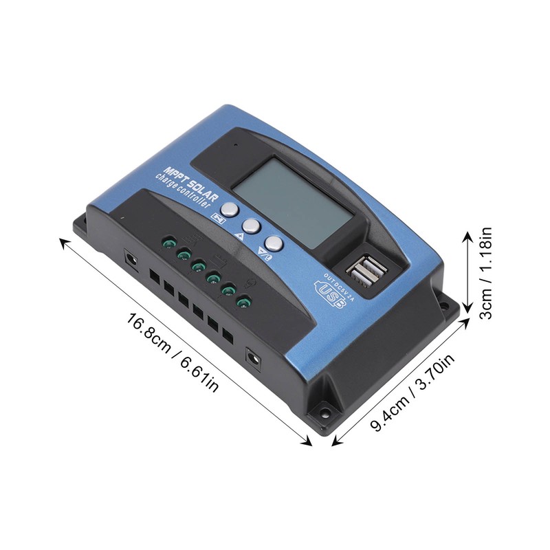 MPPT Charge Controller Solar Panel Intelligent Regulator with LCD Display