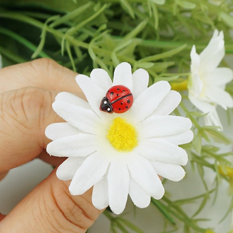 FAZHBARY 150 PCS Resin Ladybugs Flat Back Tiny Ladybugs Ornaments