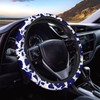 DBBXHZJY Blue Cow Print Steering Wheel Cover Women Non Slip
