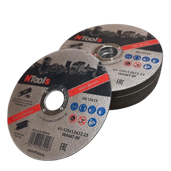 NTools SDC - Trennscheiben 125 x 1,0 x 22,23 mm,