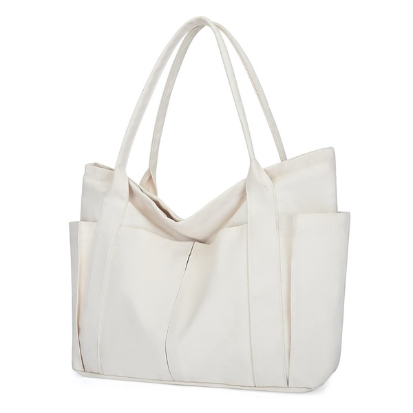 Women's Large Handbag Canvas Tote Bag Shopper Plain Beach Bag