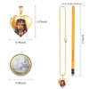 MICMIF Halskette Herz Medaillon mit Christlicher Jesus, Religiöse Medaille Amulett