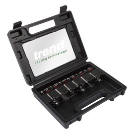 Trend 6 Piece Router Bit Starter Set, 1/4 Inch Shank, Tungsten Carbide Tipped, Storage Case Included, SET/SS11X1/4TC