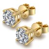 ZDaoBen Moissanite Stud Earrings, 0.6ct 4MM, Sterling Silver, Round Cut,
