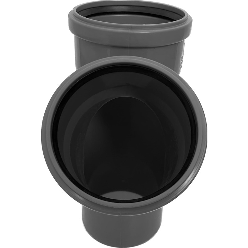 KACZMAREK Grey PP T-piece connector DN 40 x 40/45° with