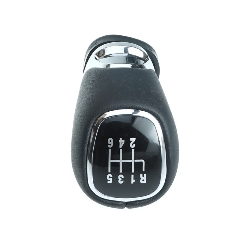 Newtown2700-parts Gear Knob Black Chrome Leather Compatible with Skoda Octavia