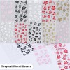 Flower Nail Foil Transfer, Hibiscus Flowers Nail Stickers 10 Rolls