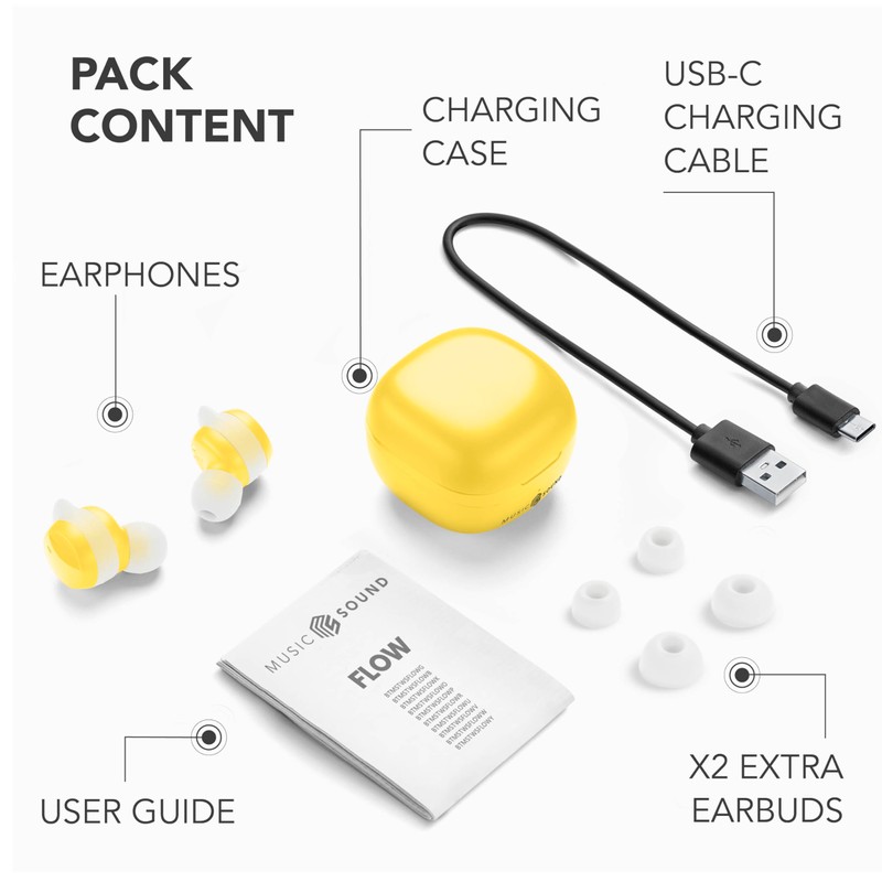 Music Sound - Flow - Wireless In-Ear Bluetooth Headset -