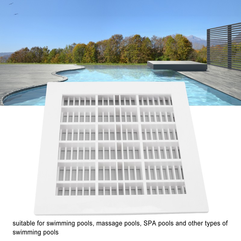 SP‑1031 Pool Main Drain 25.3x25.3cm Replacement Pool Square Main Drain