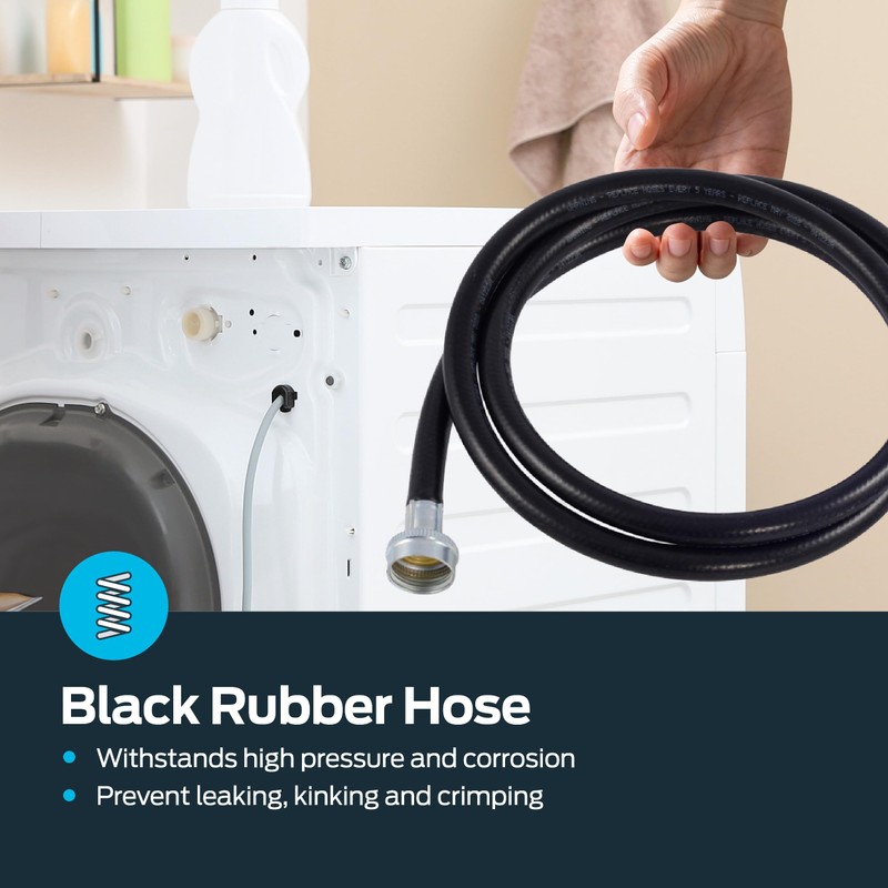 Eastman Washing Machine Drain Hose, 3/4 Inch FHT Connection, 5