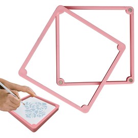 Cookie Decorating Stencil Frame Magnetic Genie Stencil Holder Baking Tools (Pink)