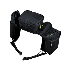 TrailMax Compact English Pommel Pocket Horse Saddle bag; English Front Pocket Horse Saddle Bag w/Water Bottle Sleeve; English/Endurance/Australian Saddle bags; Horse Saddle Bags for Trail Riding;Black