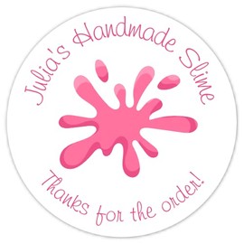 Custom Slime Logo Labels, Business Labels, Slime Stickers, Logo Stickers (60 count, 2 INCH ROUND)