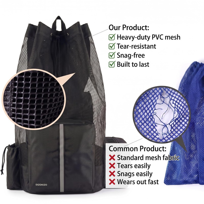 Dizokizo XL Mesh Scuba Diving Backpack, 110L Extra Large Dive