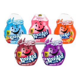 Kool-Aid Drink Mix, 1 Watermelon, 1 Orange, 1 Grape, 1 Cherry, 1 Tropical Punch, 5 CT, 1.62 Fl Oz Each (Variety Pack)