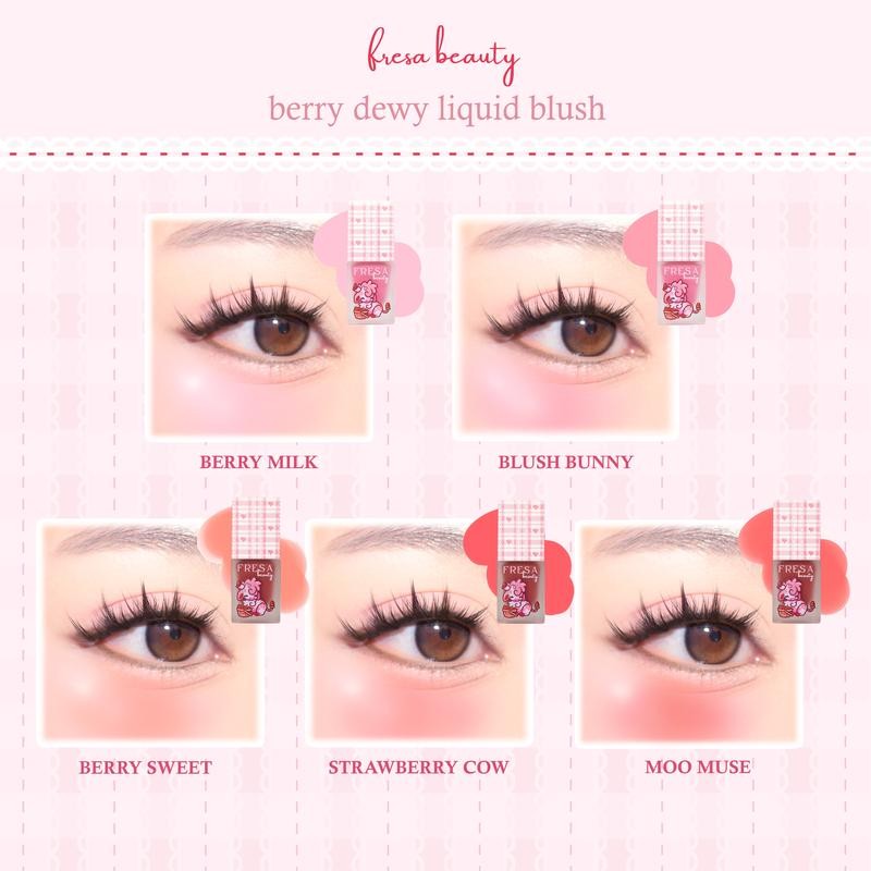 Fresa Beauty Fresh Berry Liquid Dewy Lightweight Blush:_Strawberry Cow