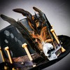 ILOVEMASKS Voodoo Low Top Hat with Skull and Feather -