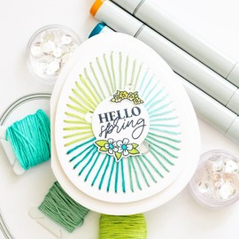 Ellen Hutson, Essentials by Ellen, Essential Eggs for Stitching Die Set, Works w/Essential Eggs for Stitching and Hot Foil Stamps (Sold Separately), Sewing, Die Cutting, Papercrafts, Card Making, DIY