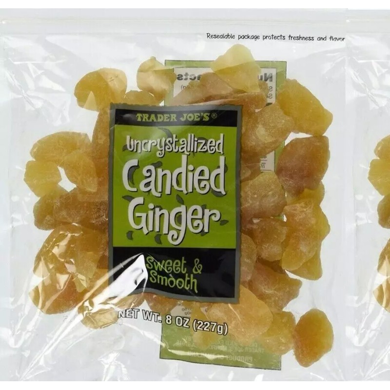 Trader Joe's Uncrystallized Candied Ginger Dried Fruit 8oz Indigestion Healthy