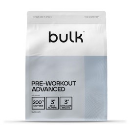Bulk Bulk Complete Pre-Workout Advanced, Energydrink mit Beta-Alanin, Koffein, Citrullin, Vitamin B6, BCAAs, Arginin (AAKG), Pre Workout Booster, Waldbeere, 1 kg