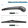 DYNOELS Rear Windshield Wiper Blade Arm Set Fit for Ford