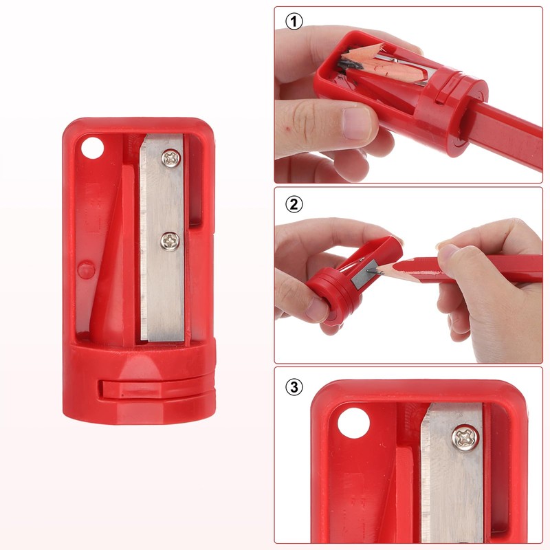 QUARKZMAN Pack of 4 Carpenter's Pencil Sharpeners, Carpenters Pencil Sharpener