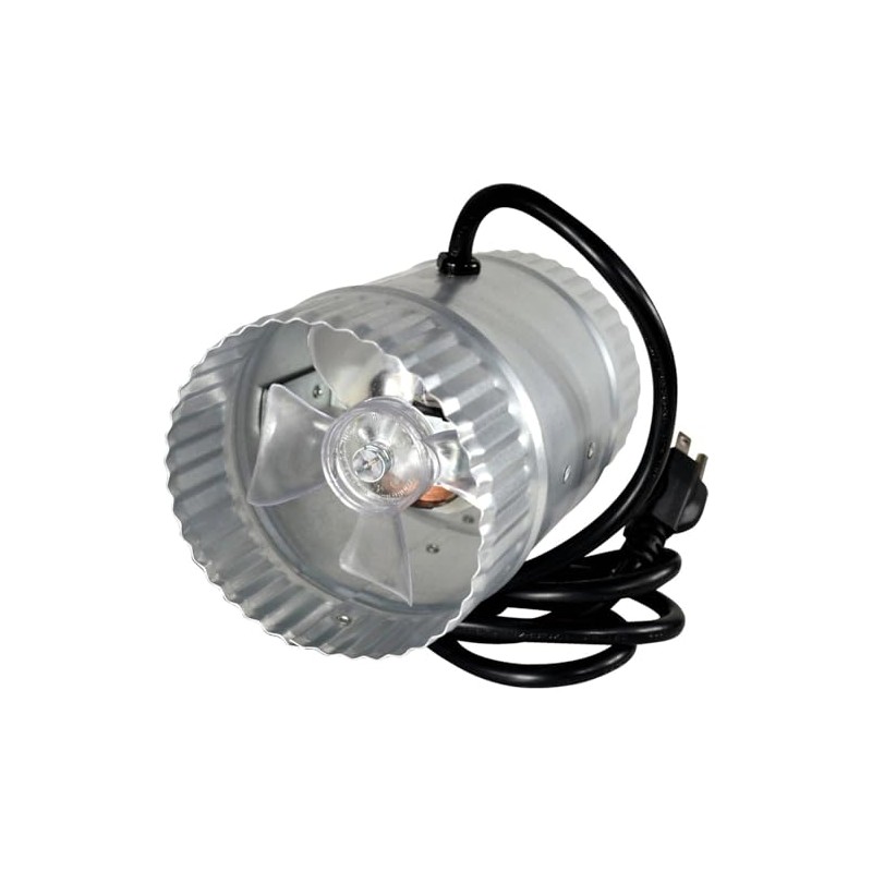 SUNCOURT INC DB204 in-Line Duct Air Booster Fan, 4 Inch