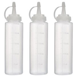 Zero Living Soft Pointed Cap Oil Dispensing Empty Bottle, 250ml, 3 Pieces / 제로리빙 잘라쓰는 말랑 뾰족캡 오일 소분 공병, 250ml, 3개