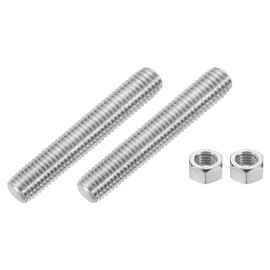 QUARKZMAN 5/8"-11 Vollgewinde-Stange, 2 Stück 304 Edelstahl Langgewindeschraube 3,75 Länge Rechtsgewinde für Möbelmontage Befestigung
