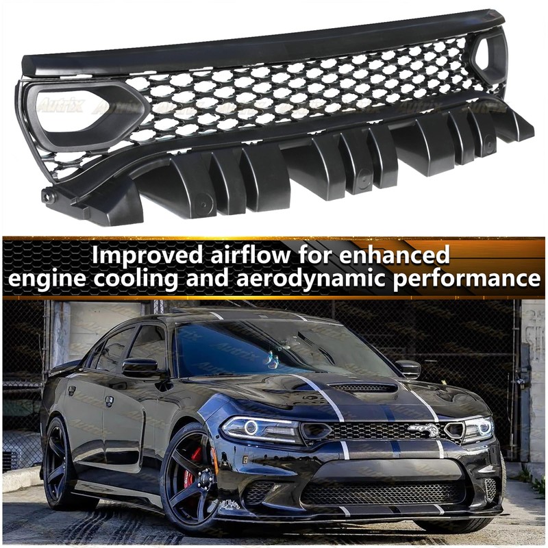 Autrix Front Grille Compatible With 2015-2024 Dodge Charger Non-Widebody