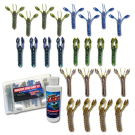 Voracious Baits Kraw-Daddy Kit, Best Kraws On The Market, Lifelike Colors Mimic Bait Fish, Worms Designed to Appear Like Live Bait, Fish Like a Pro, Must-Have Baits to Limit Out, Best Gift