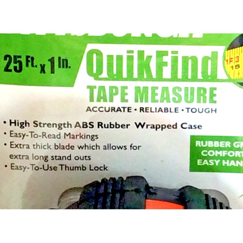 Pittsburgh 25 ft. X 1 in. Quickfind tape measure rubber