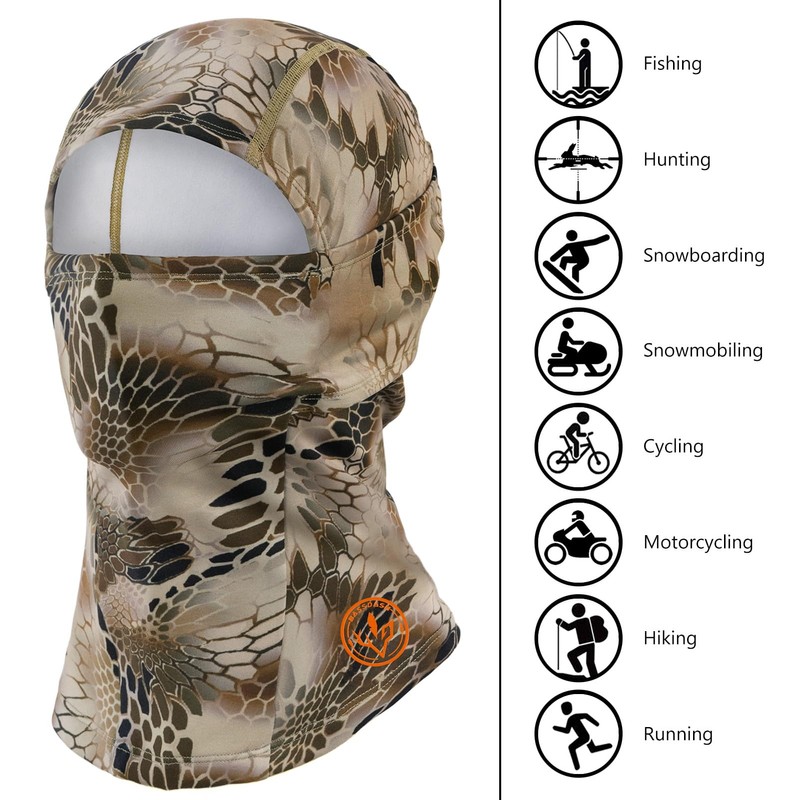 Bassdash Winter Balaclava Fleece Ski Mask Ninja Hood Neck Warmer