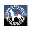 Service Dog Inside Disable Veteran Window Decal | NickerStickers® Vinyl