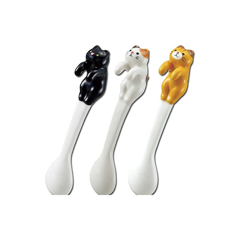 デコレコーポレーション よじのぼりスプーン トラ猫 サイズ：約W1.8 D2.8 H11 MG-48779