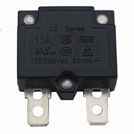 WELLYE 2Pcs 15A 125/250Vac 50Vdc Automatic Reset Relay Fuse Therma Switch Circuit Breaker Current Overload Protector Children Ride On Toy Car Accessories