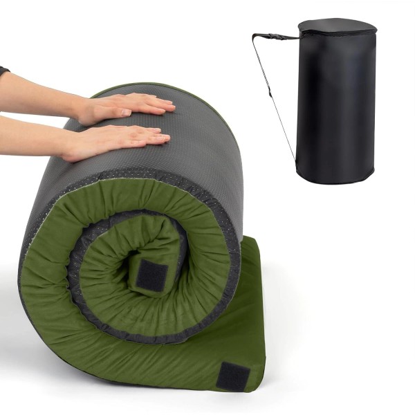 75x30x2.5in Sleeping Pad, Portable Roll Up Camping Mat, Memory Foam