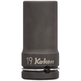Koken 14301X-19 1/2 (12.7 mm) SQ. Impact Hexagonal Semi-Deep Socket (Thin) 0.7 inches (19 mm)