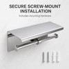 Dual Roll Toilet Paper Holder with Shelf – Stainless Steel