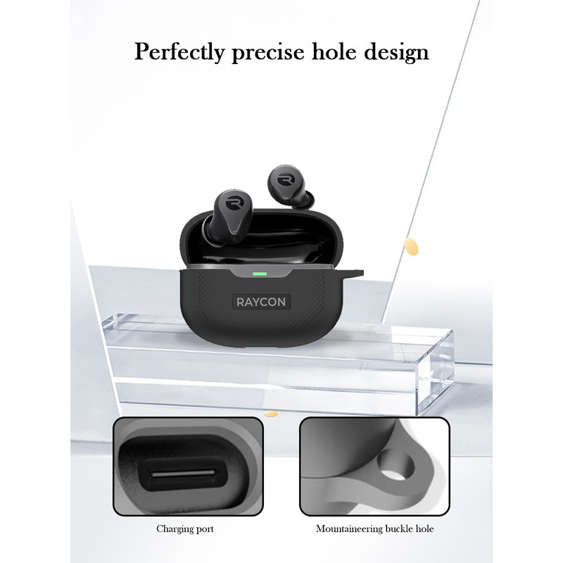 Case for Raycon Everyday Earbuds,Soft Protective,BOVUGAC Silicone Case Cover for