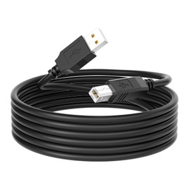 Kehtmay USB 2.0 Printer Cable 10 FT,USB 2.0 A to B Connector, High - Speed Data Transfer for Printers & Scanners, Compatible with HP, Canon, Epson, Brother and More Black, 10FT