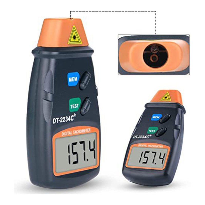 Digital Tachometer Laser Photo Non Contact Tach Meter Measurement Tool
