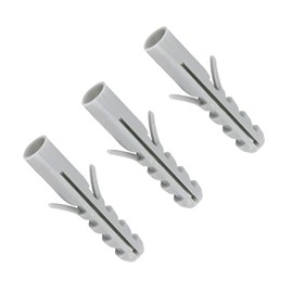 TERF® M8 X 40mm Nylon Wall Plug M8 (8mm) X 40mm Expansion Rimless Plug Anchor For Fixing Screws Securely into Drywall Concrete Stone Bricks Hardened Material-Pack of 50