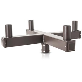 90° Quad Bullhorn Tenon Adapter for 4 Light Fixtures with 2 3/8" Slip Fitter, Mounting Bracket LED Parking Lot Light, Outdoor Shoebox LED Street Pole Light, Dark Bronze